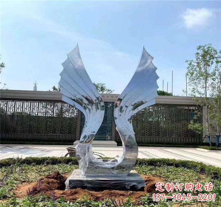 聊城精美不锈钢翅膀雕塑