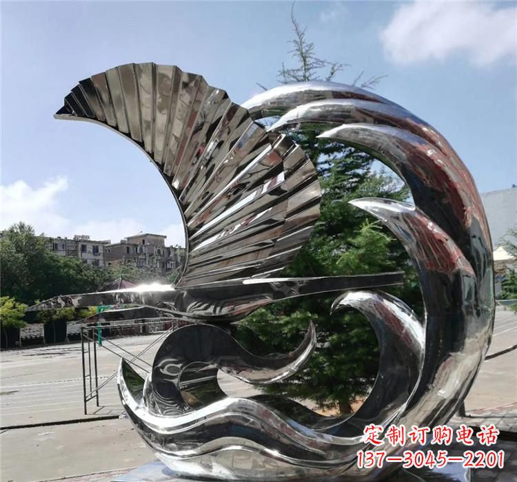 聊城不锈钢翅膀雕塑艺术之羽