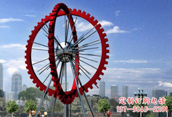 聊城不锈钢摩天轮雕塑美丽的景观