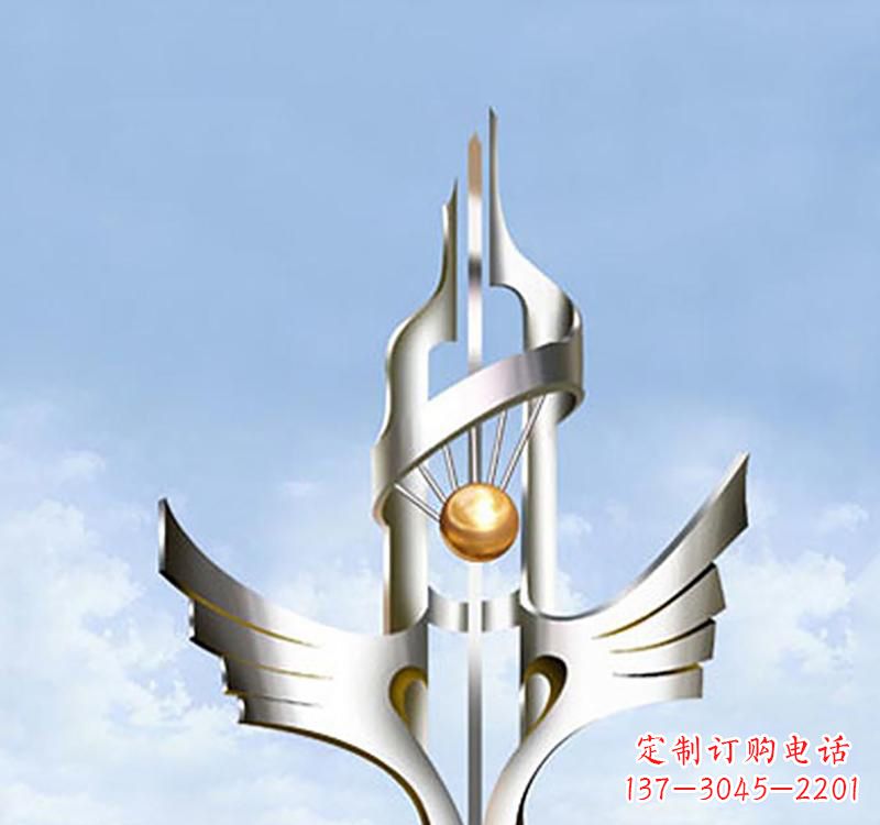 聊城以不锈钢为材料的翅膀雕塑