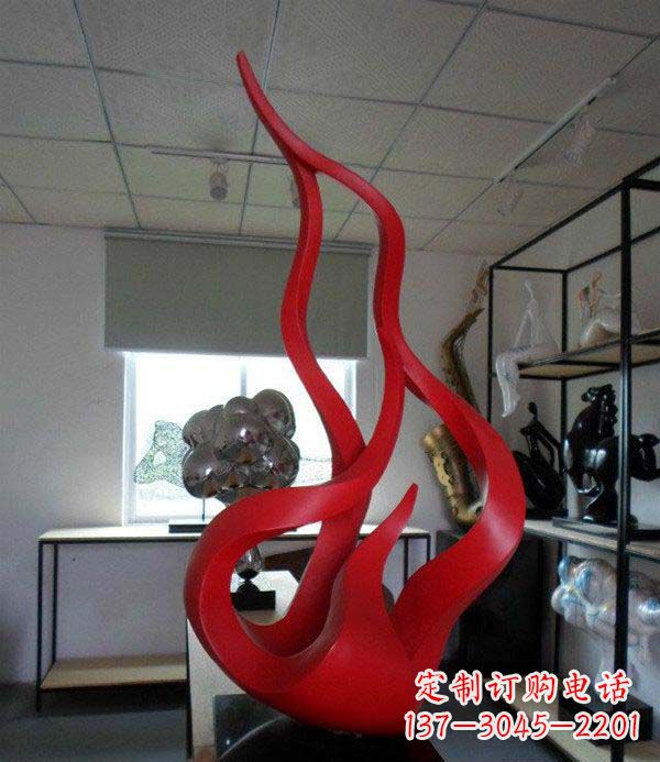 聊城精致不锈钢火苗雕塑