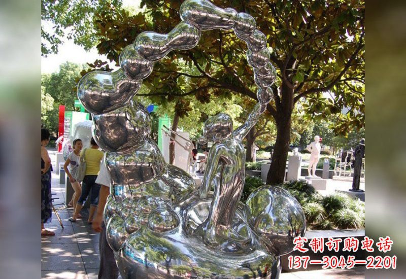 聊城精美不锈钢儿童雕塑