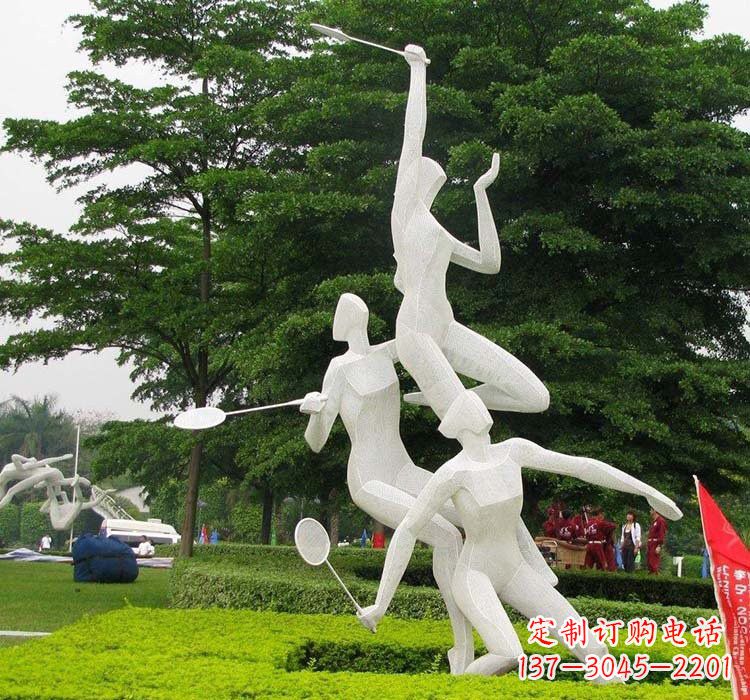 聊城精美绝伦的不锈钢羽毛球雕塑