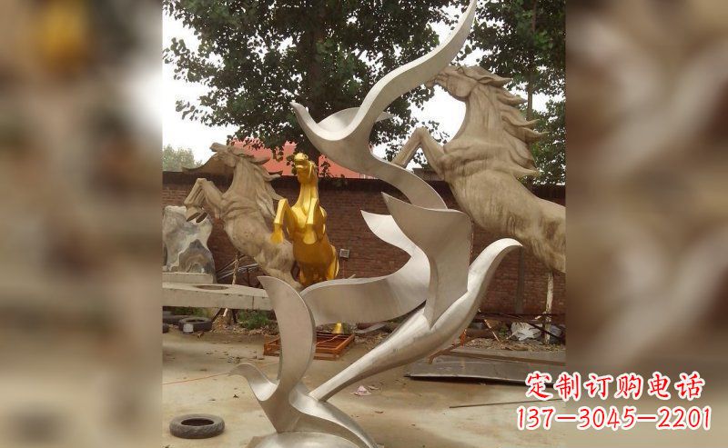 聊城不锈钢大雁雕塑