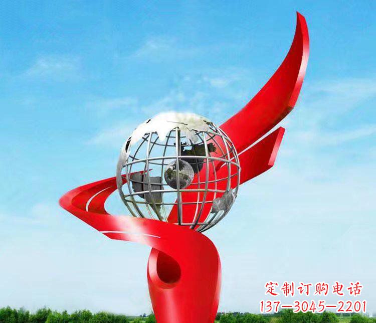 聊城不锈钢地球雕塑精美的艺术品