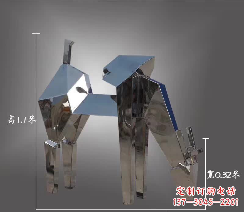 聊城不锈钢动物雕塑——鹿