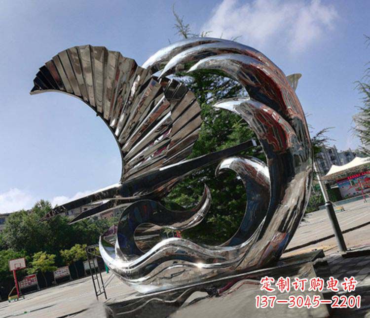 聊城不锈钢帆船雕塑象征海上生活的艺术精品