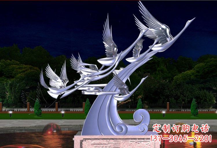 聊城不锈钢雕塑——以天鹅为灵感