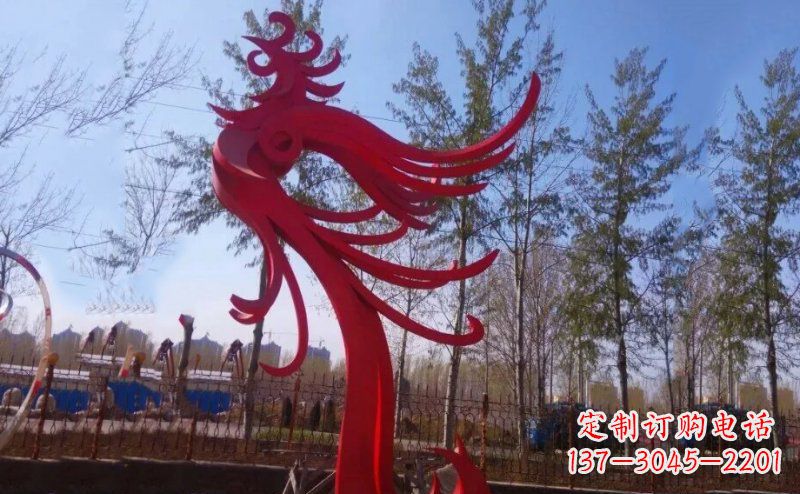 聊城不锈钢凤凰雕塑——象征着美丽与力量