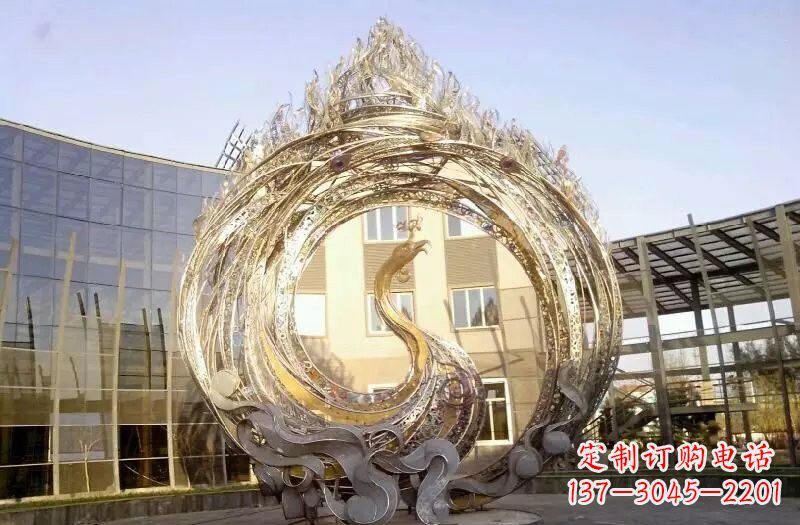 聊城不锈钢凤凰涅槃雕塑