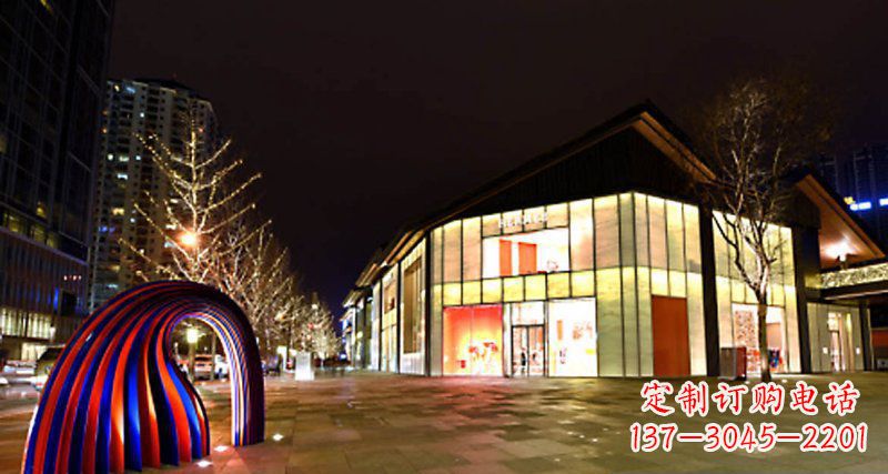 聊城不锈钢拱门雕塑——点缀街边景观