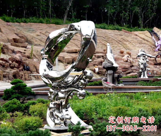 聊城不锈钢海豚雕塑——精致的艺术品
