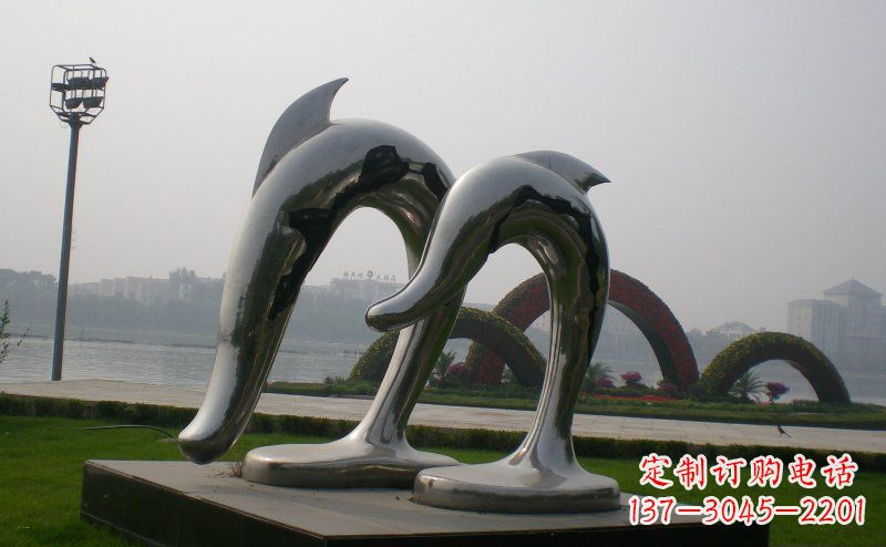 聊城精美不锈钢海豚雕塑