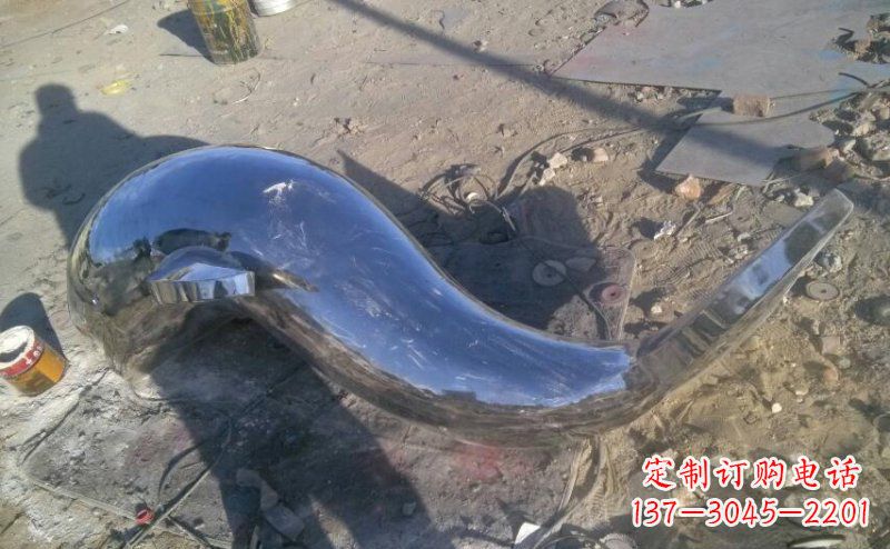 聊城不锈钢海豚雕塑展示优雅美丽