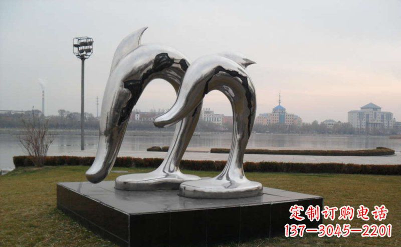 聊城精致的不锈钢海豚雕塑