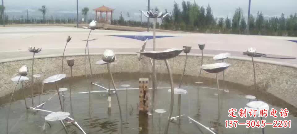 聊城精美不锈钢荷花雕塑