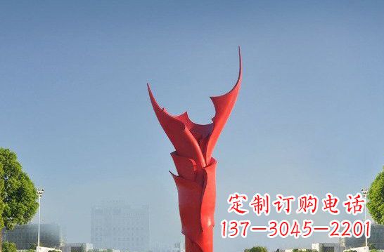 聊城不锈钢火炬雕塑——点燃友谊之火