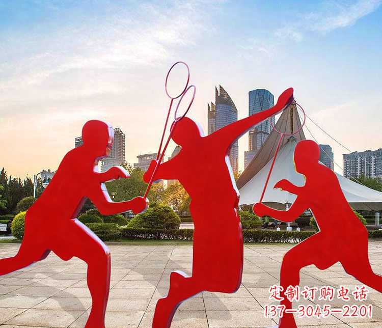 聊城羽毛球雕塑以不锈钢为原料的精美艺术品