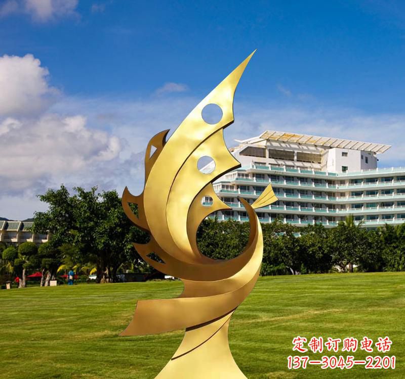 聊城不锈钢凤凰雕塑精致而古典