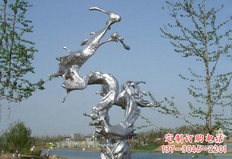 聊城不锈钢蛟龙出海雕塑