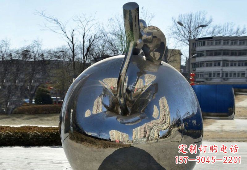 聊城精致的不锈钢苹果雕塑