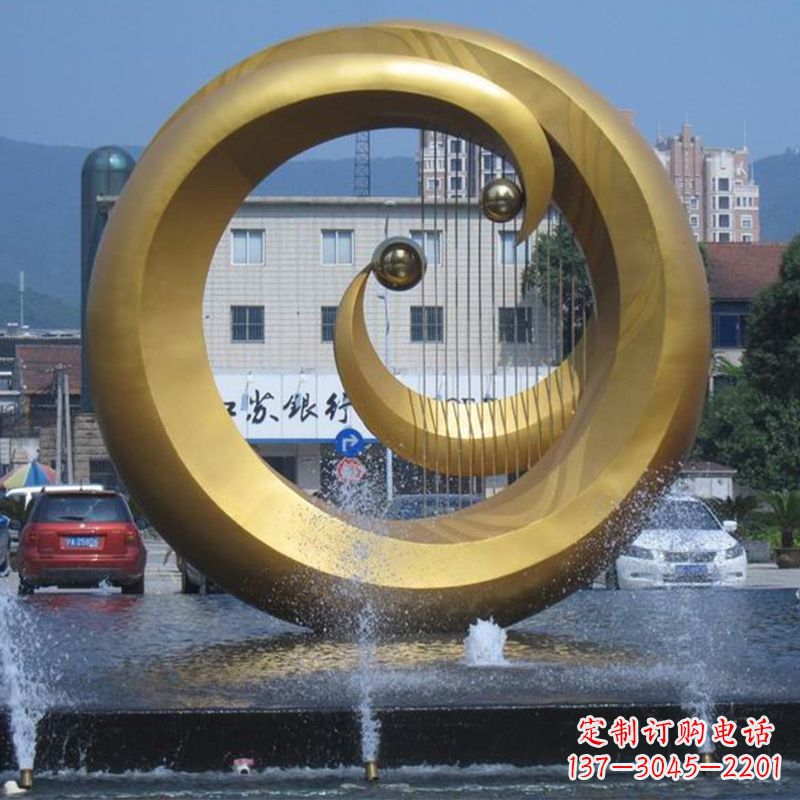 聊城不锈钢喷泉雕塑美丽与宁静