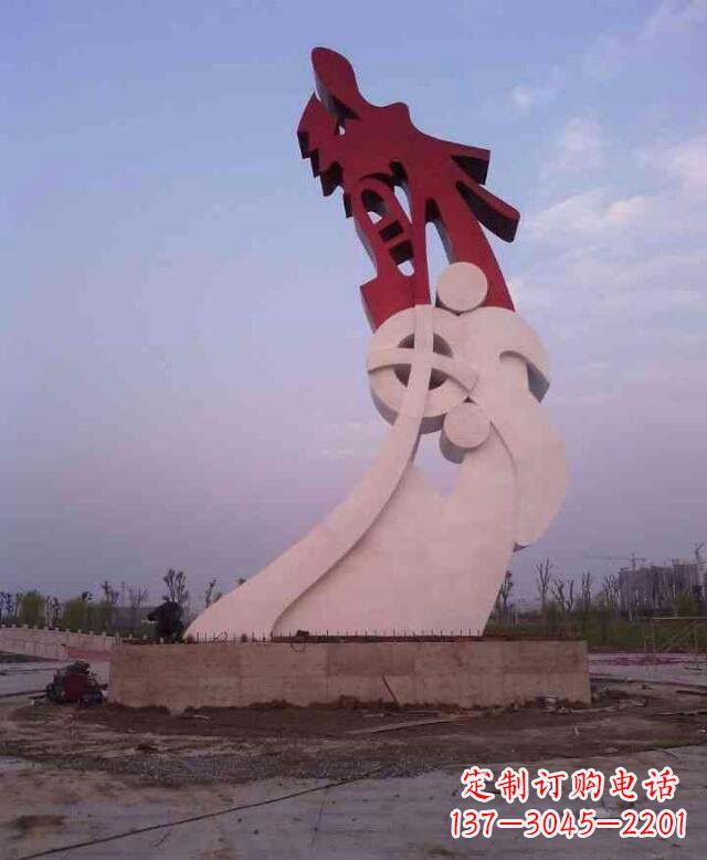 聊城不锈钢龙雕塑点亮龙城市景观