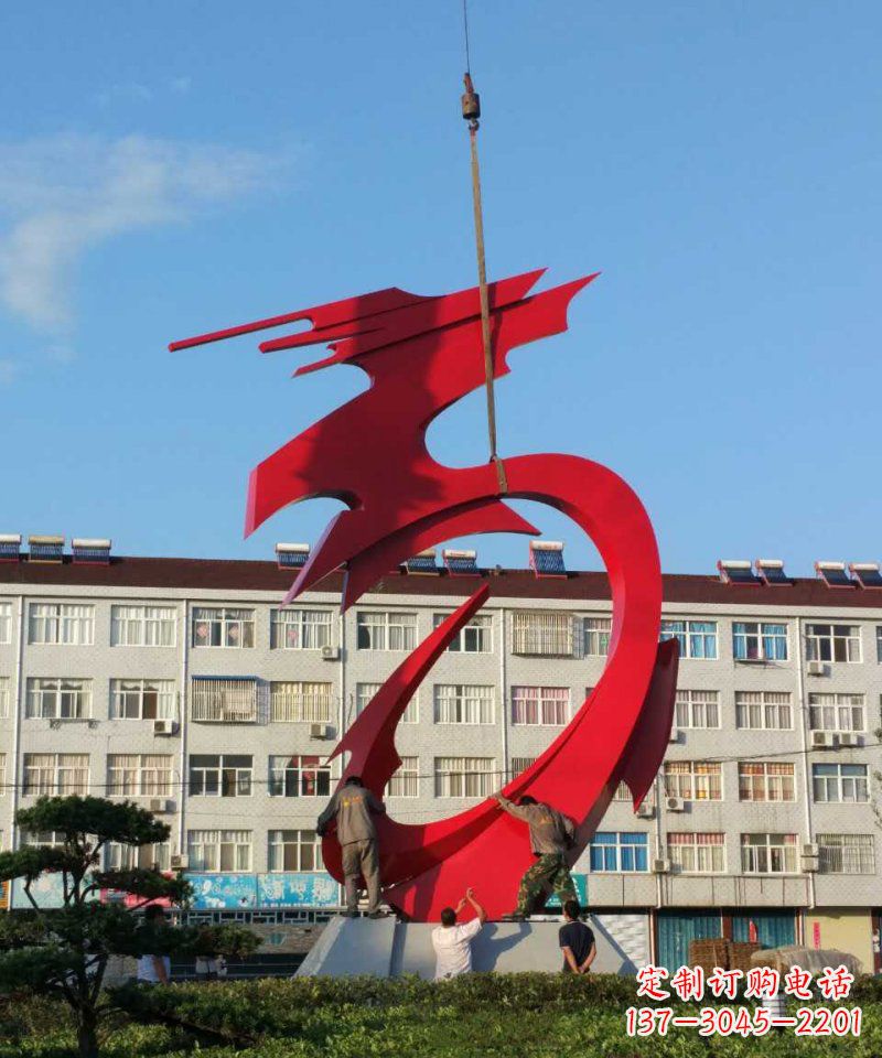 聊城不锈钢龙雕塑展现龙城市景观之美