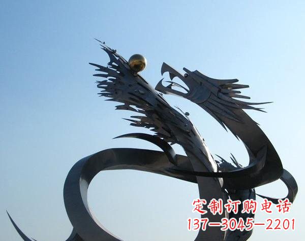 聊城不锈钢龙雕塑精美雕刻,灵动灵气