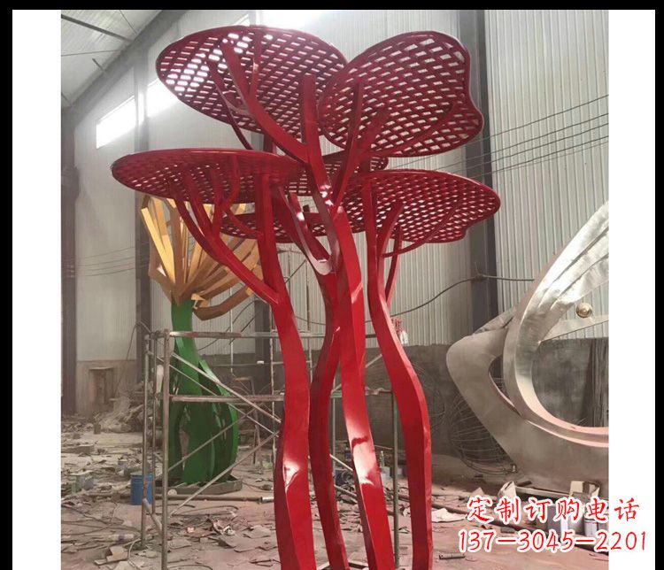 聊城不锈钢蘑菇景观雕塑