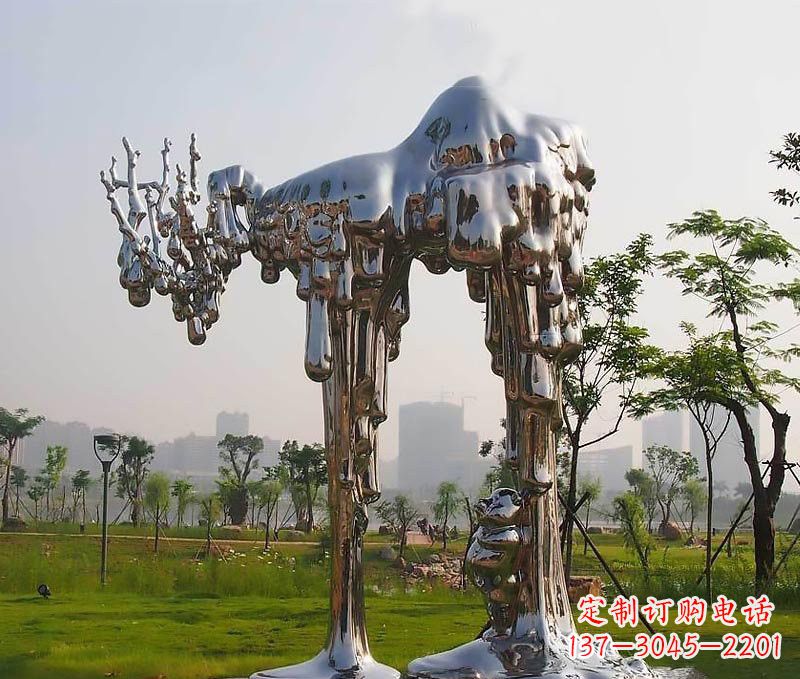 聊城拱门雕塑以不锈钢点缀精美的艺术品