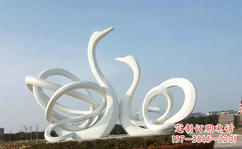 聊城不锈钢制作的天鹅雕塑