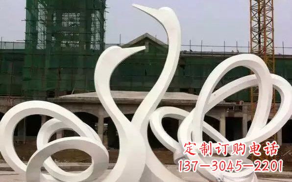 聊城不锈钢天鹅雕塑美丽而优雅