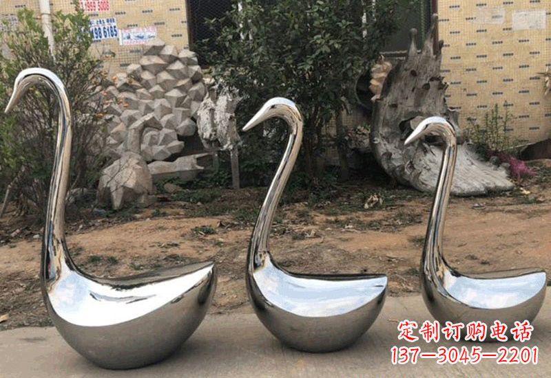 聊城不锈钢制作的天鹅雕塑