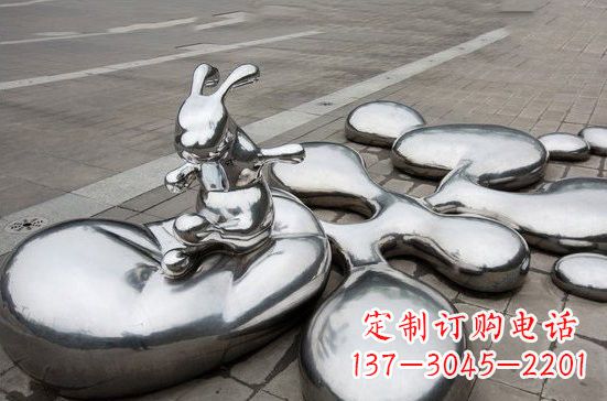 聊城不锈钢兔子雕塑