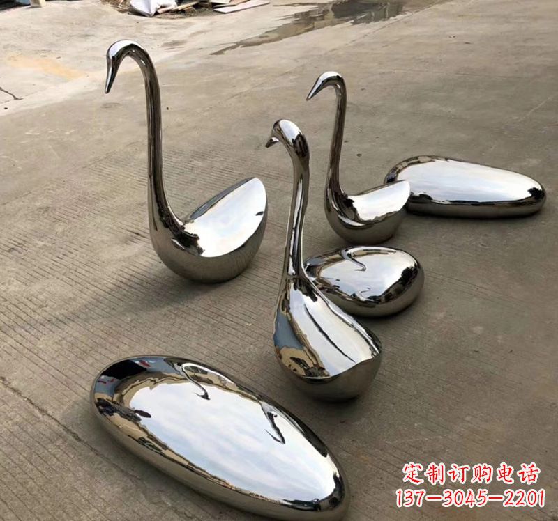 聊城不锈钢仙鹤雕塑精致而古典