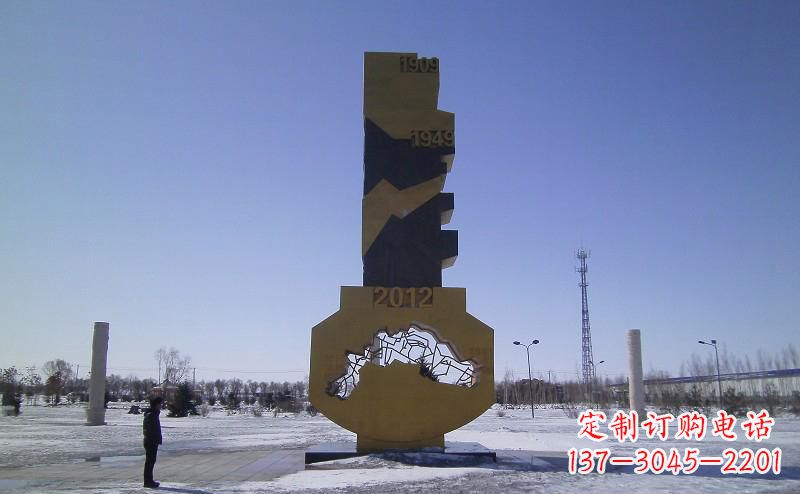聊城不锈钢抽象钥匙雕塑——精美装饰品