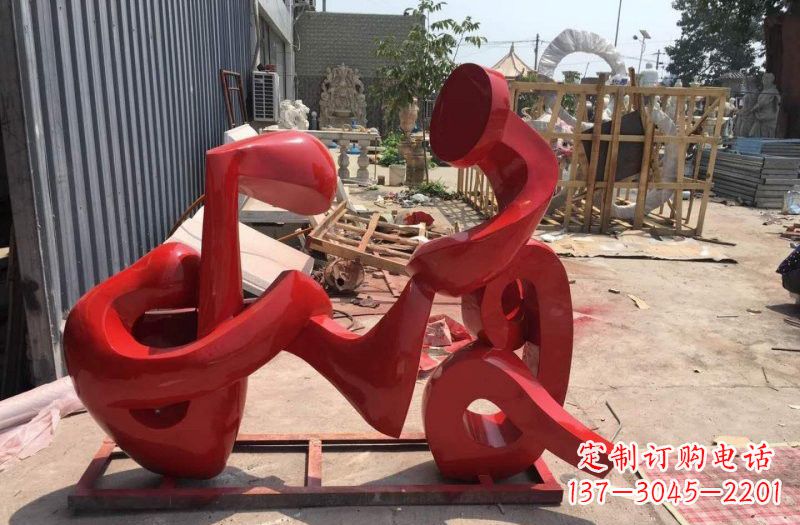 聊城不锈钢音符雕塑传递美丽的音乐