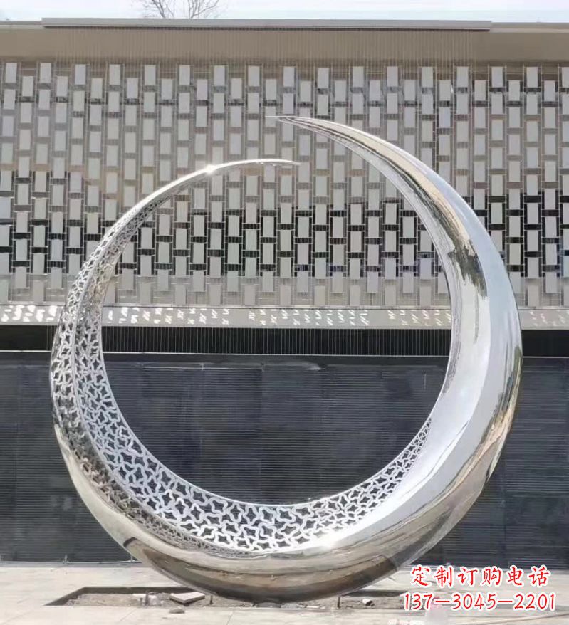 聊城不锈钢月亮雕塑精美的艺术之作