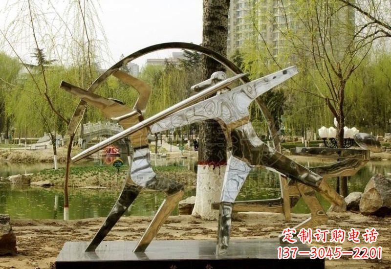 聊城不锈钢运动员雕塑