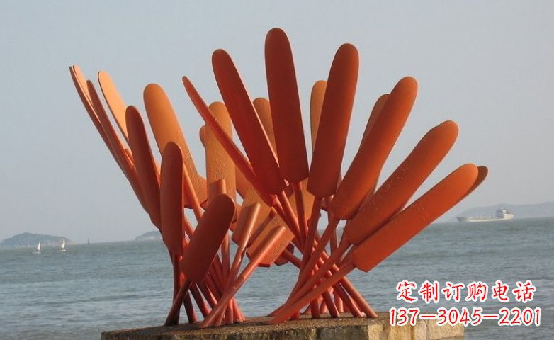 聊城精美不锈钢船桨雕塑