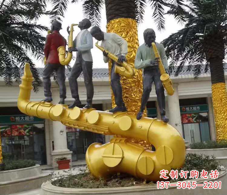 聊城不锈钢萨克斯雕塑精美绝伦