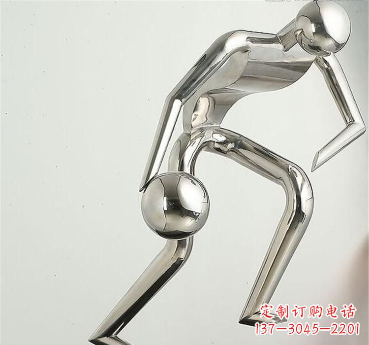 聊城不锈钢保龄球雕塑——抽象人形美学之精华