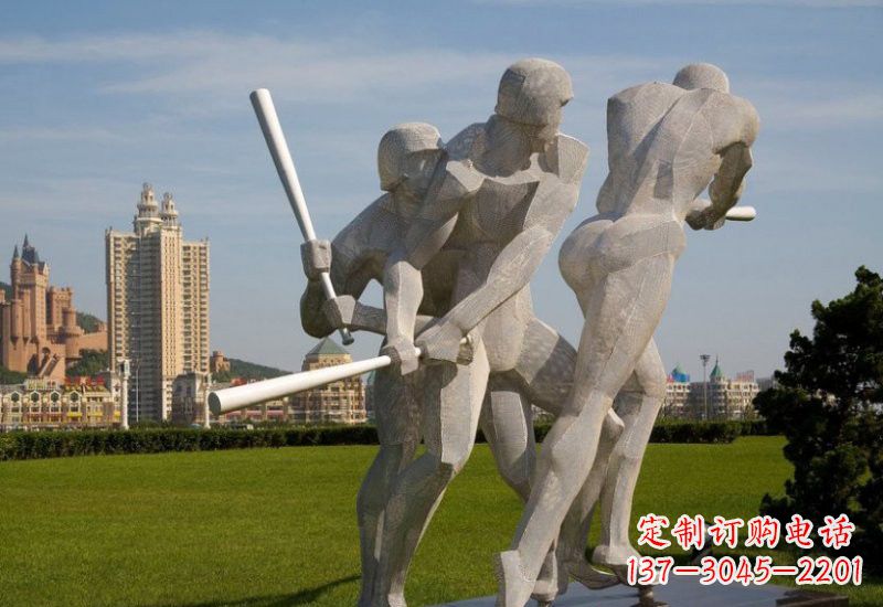 聊城棒球雕塑象征着美好回忆