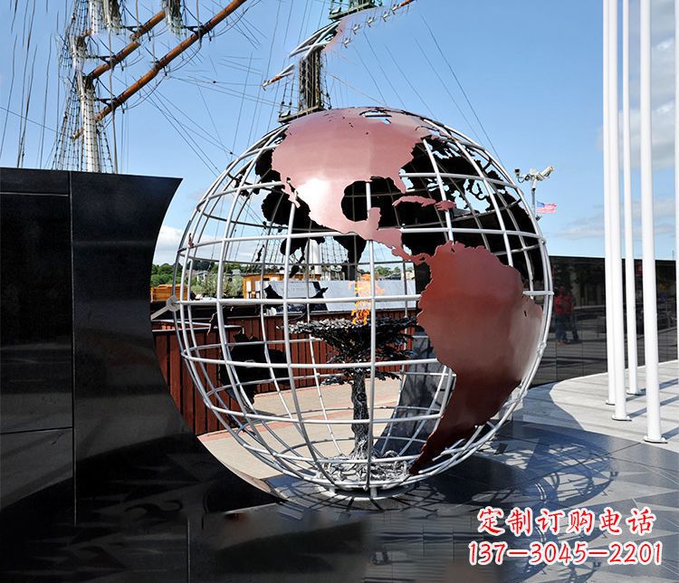 聊城不锈钢大型地球仪雕塑精美纳米艺术
