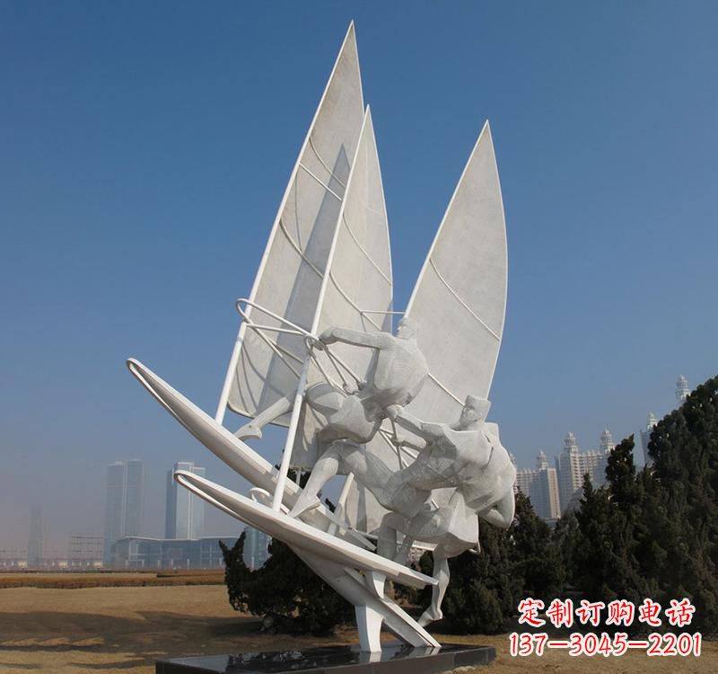 聊城不锈钢大型帆船雕塑海洋精神的象征