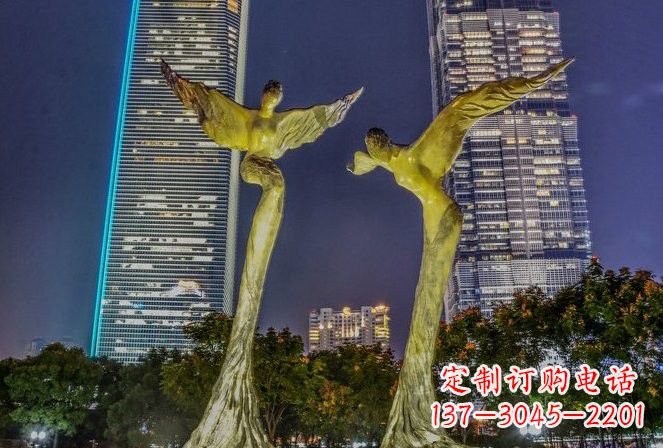 聊城不锈钢大型天使雕塑一种极具震撼力的艺术之作