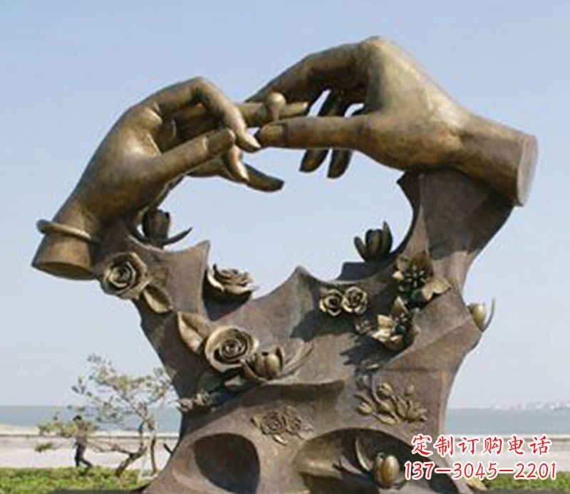 聊城不锈钢戒指雕塑表达爱的艺术精品