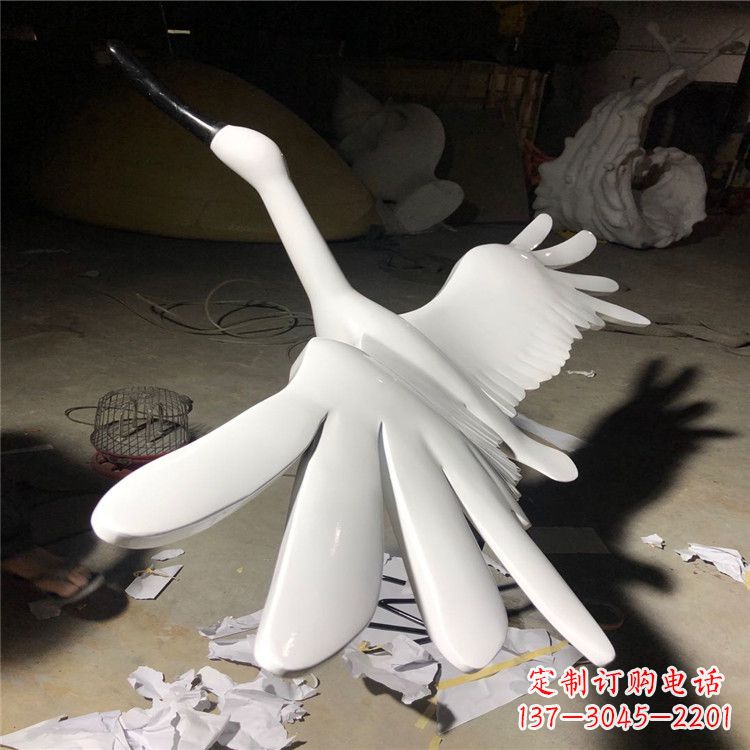 聊城精致的不锈钢丹顶鹤雕塑