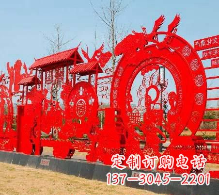 聊城不锈钢党旗雕塑——缅怀先烈、继续前进